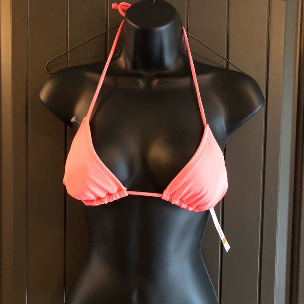 NOBO bright orange bikini top.